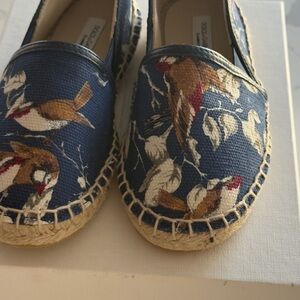 Dolce & Gabbana Blue Bird Print Kids Dress Shoes